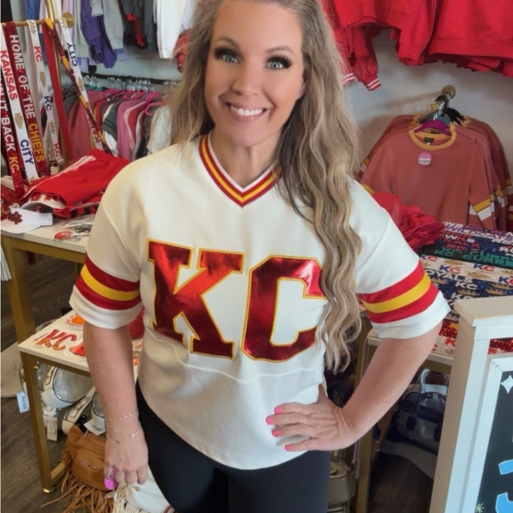 KC Red and Yellow V-Neck Jersey